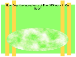 How Does the Ingredients of Phen375 Work in Our Body