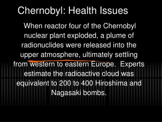 Chernobyl: Health Issues