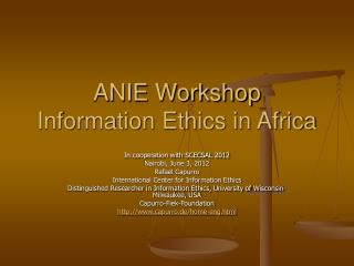 ANIE Workshop Information Ethics in Africa