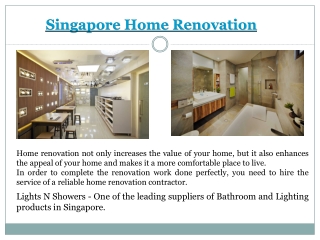 Singapore Renovation Contractors