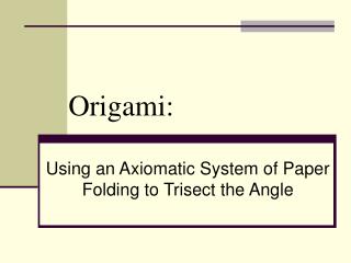 Origami: