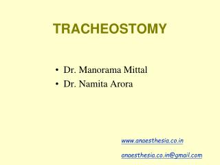 TRACHEOSTOMY