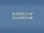 Science of Hadith 8