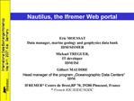 Nautilus, the Ifremer Web portal