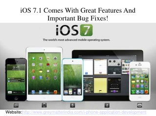 IOS 7.1 comes with great features and important bug fixes!
