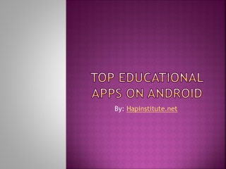 Top Educational Apps on Android