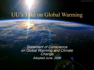 UU’s Take on Global Warming