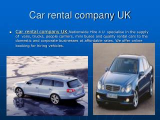 Car hire company UK
