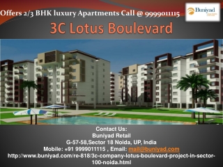 3C Lotus Boulevard Residential Apartments Noida Expressway