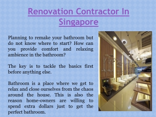 Home Renovation Singapore