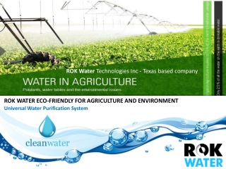 RoK Water In Agriculture
