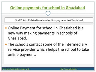 Participants in Online payment for school in Ghaziabad