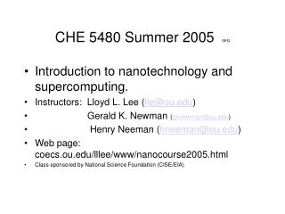 CHE 5480 Summer 2005 5FG