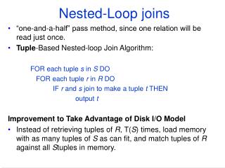 Nested-Loop joins