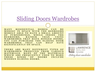 Sliding Doors Wardrobes