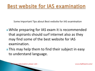 Steps of Best website for IAS examination