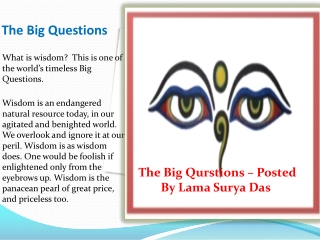 The Big Questions - Lama Surya Das