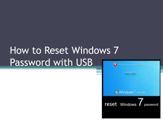 How to Reset Windows 7 Password USB