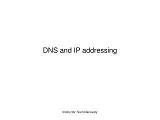 DNS and IP addressing