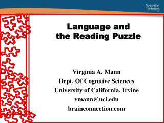 Language and the Reading Puzzle