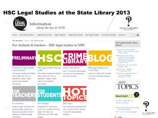 HSC Legal Studies at the State Library 2013