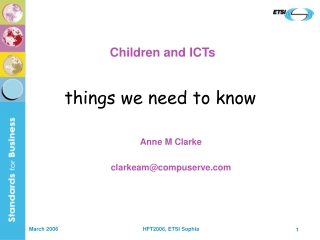 Children and ICTs