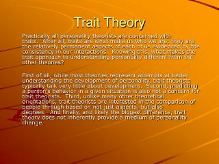 PPT - Gordon Allport’s Trait Theory PowerPoint Presentation - ID:6600976