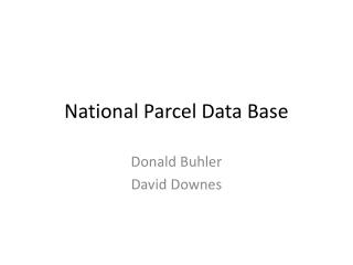 National Parcel Data Base