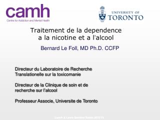 Traitement de la dependence a la nicotine et a l ’ alcool