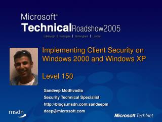 Implementing Client Security on Windows 2000 and Windows XP Level 150