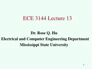 ECE 3144 Lecture 13