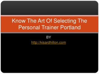 Personal Fitness Trainer in Portland Oregon