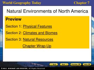Natural Environments of North America