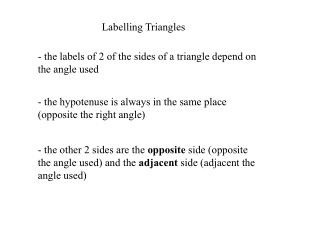 Labelling Triangles