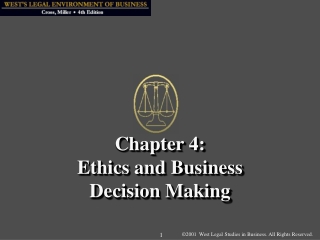 Chapter 4: Ethics and Business Decision Making