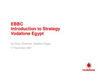 EBBC Introduction to Strategy Vodafone Egypt
