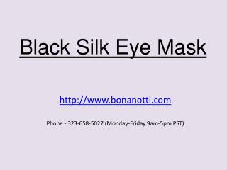 Black Silk Eye Mask