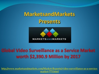 Video Surveillance as a Service Market by 2017