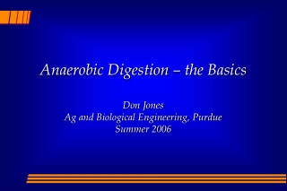 Anaerobic Digestion – the Basics