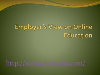 Employer’s view on online education
