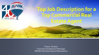 Top Job Description for a Top Commercial Real Estate Agent