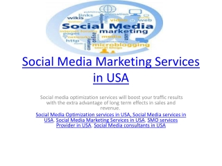 Social Media Marketing Services in USA