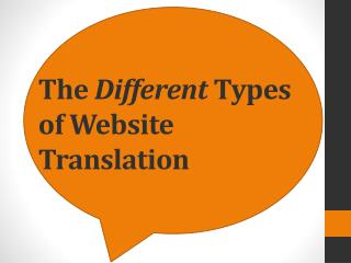 The different types of website translation