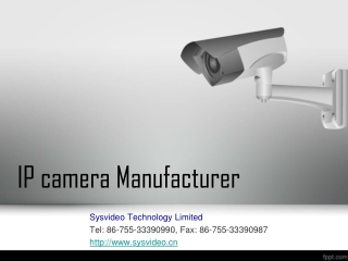 IP camera Manufacturer