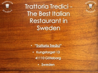 Best Italian Restaurants in Sweden