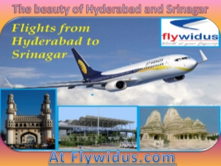 Book now Cheapest flight from Hyderabad to Srinagar