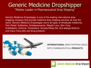 Select Pharmaceutical Drop Shipping Companies India