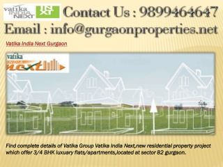 Vatika India Next Gurgaon