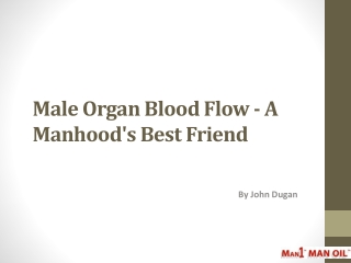 Male Organ Blood Flow - A Manhood's Best Friend