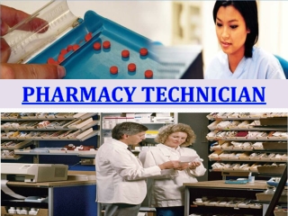 Pharmacy Technician Overview - What is a Pharmacy Technician